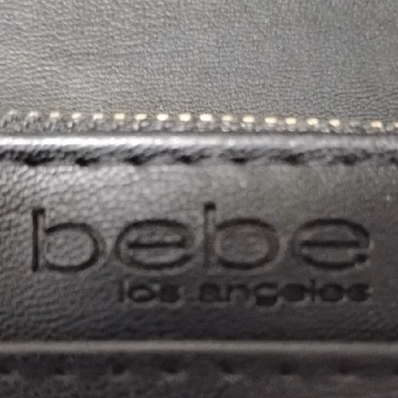 BEBE Beaded Texture Leopard Print Chain Bag - Picture 2 of 10